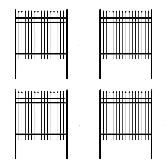 Aleko 4-Panel Steel Fence Kit – ROME Style – 6X6 ft. Each   4FENCEROME6X6-AP