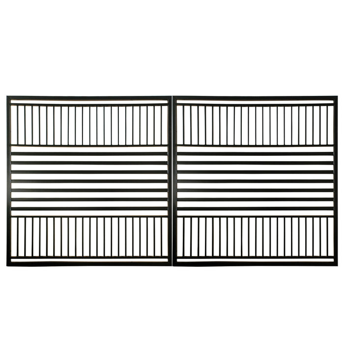 Aleko Steel Dual Swing Driveway Gate - Barcelona Style - 12 x 6 Feet  DG12BARCD-AP