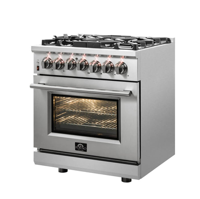 FORNO Massimo 30″ Freestanding Dual Fuel Range SKU: FFSGS6125-30