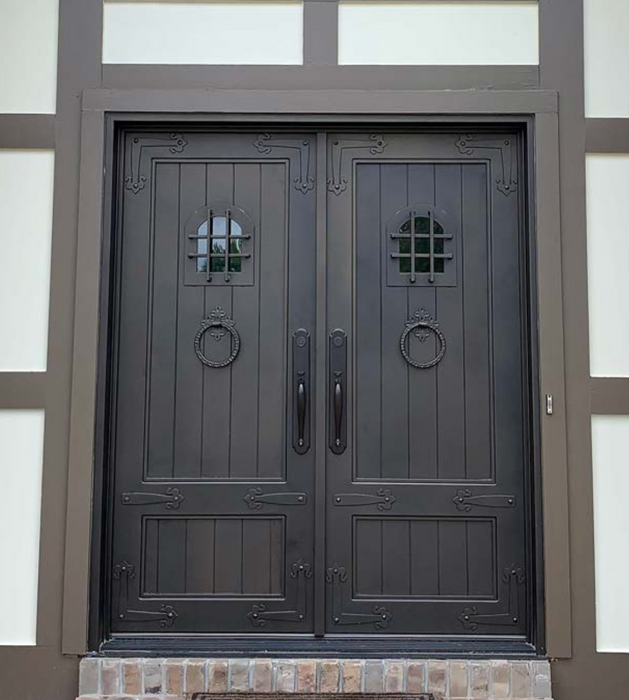 Premier Iron Doors USA Made Custom Iron Entry Door Castle Design