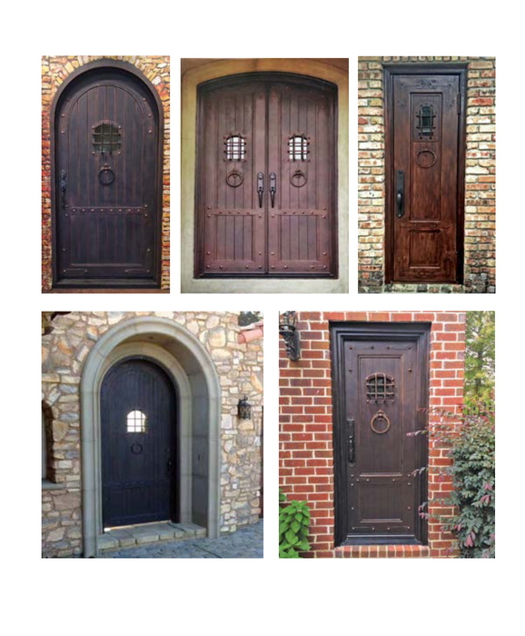 Premier Iron Doors USA Made Custom Iron Entry Door Castle Design