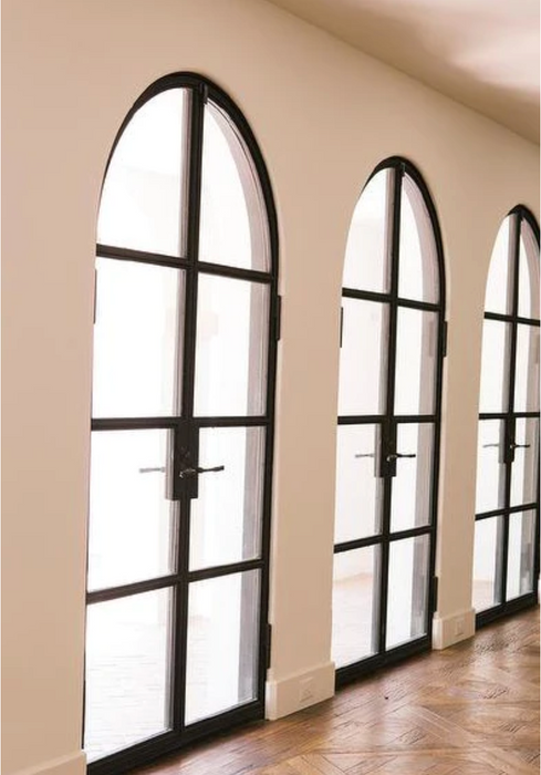 Custom Iron Doors Interior/Exterior Arched French Doors