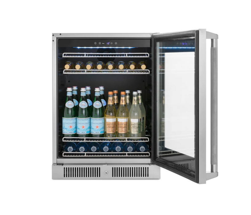 NewAge Products 24 in. Under-Counter Fridge with Glass Door 93000