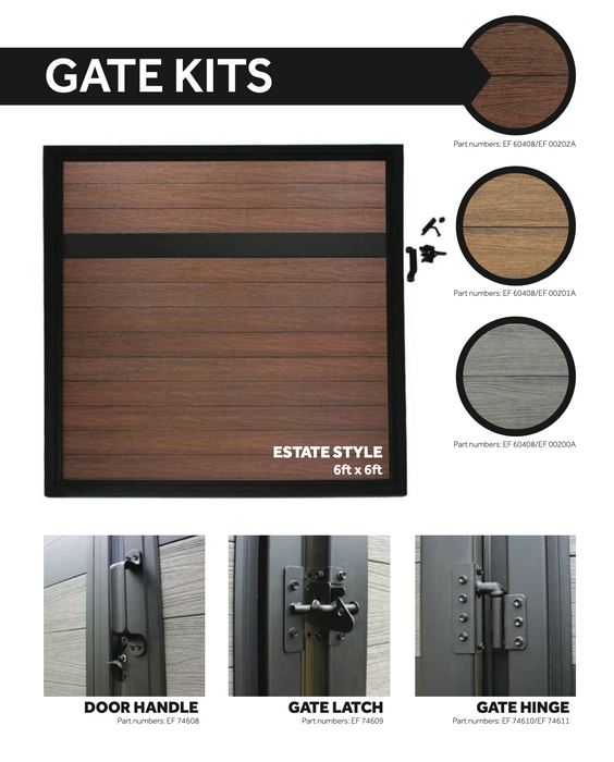 EuroFence Adjustable Black Gate Frame Kit for Openings Up to 6-ft H x 5-ft W