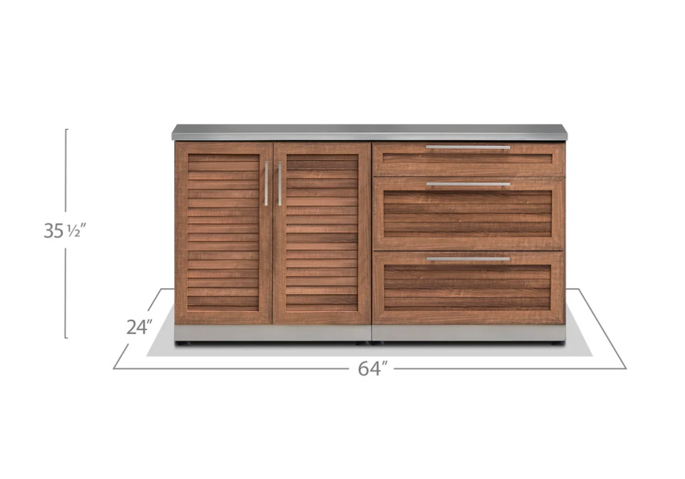 NewAge Outdoor Kitchen Cabinets 2 Piece Stainless Steel Outdoor Kitchen Island 65106