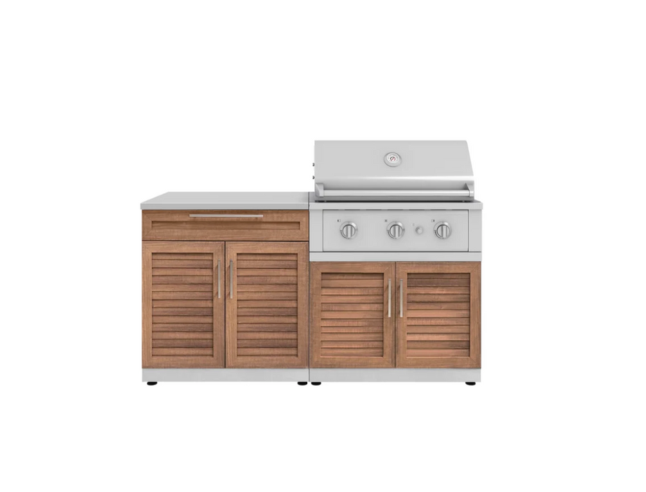 NewAge Outdoor BBQ Island Outdoor Grill Kitchen 2 Piece Modular Outdoor Kitchen Cabinets 67604