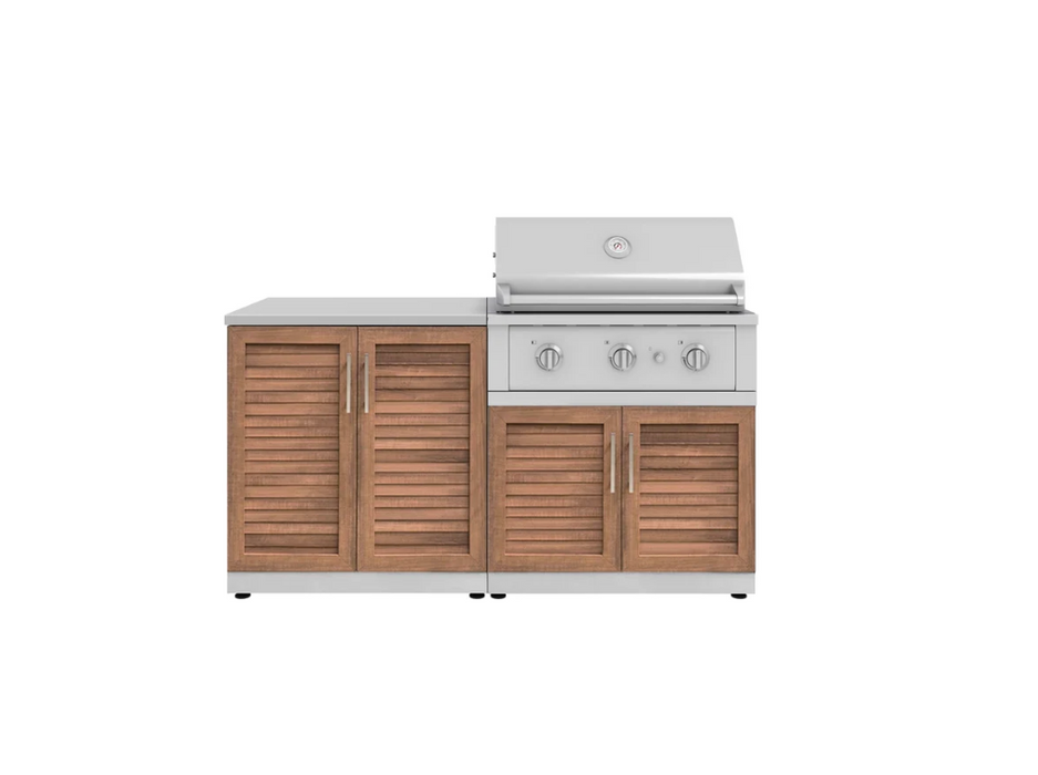 NewAge Outdoor BBQ Island Outdoor Grill Kitchen 2 Piece Modular Outdoor Kitchen Cabinets 67607