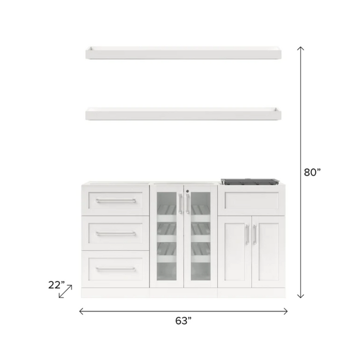 NewAge Home Bar 6 Piece Cabinet Set 21 in. 63362