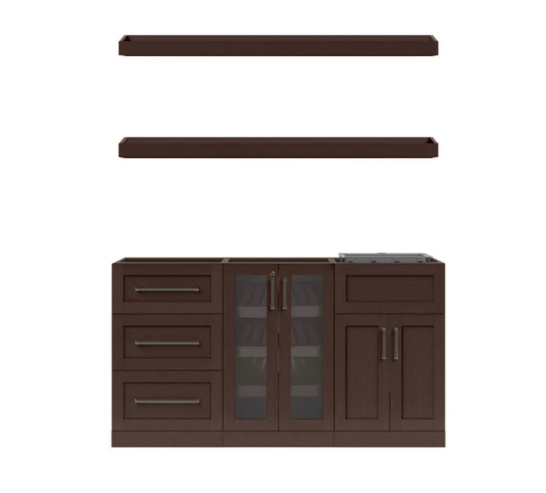 NewAge Home Bar 6 Piece Cabinet Set 21 in. 63362