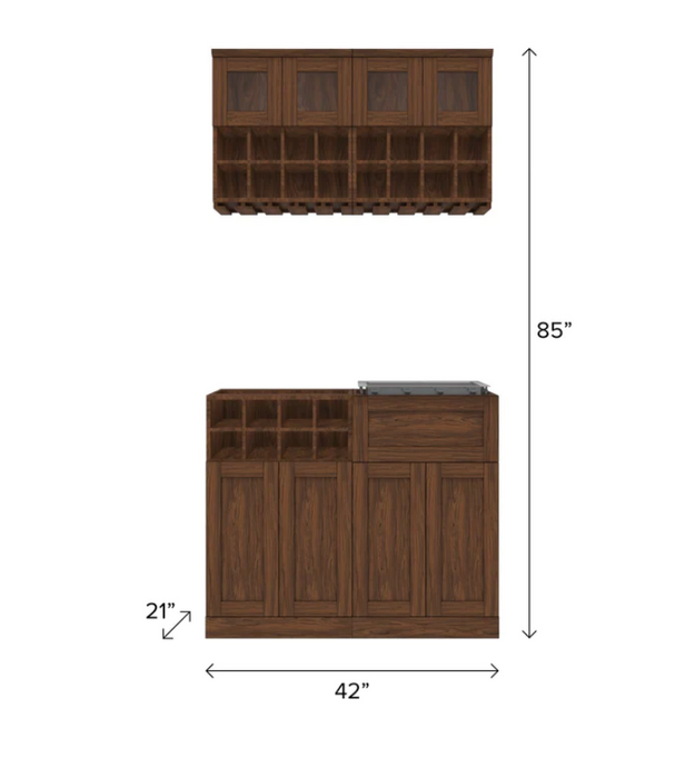 NewAge Home Bar 5 Piece Cabinet Set 21 in. 64768