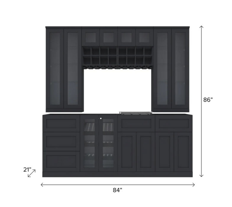 NewAge Home Bar 9 Piece Cabinet Set 21 in. 63556