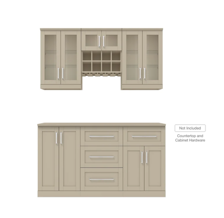 NewAge Home Bar 6 Piece Cabinet Set 21 in. 63745