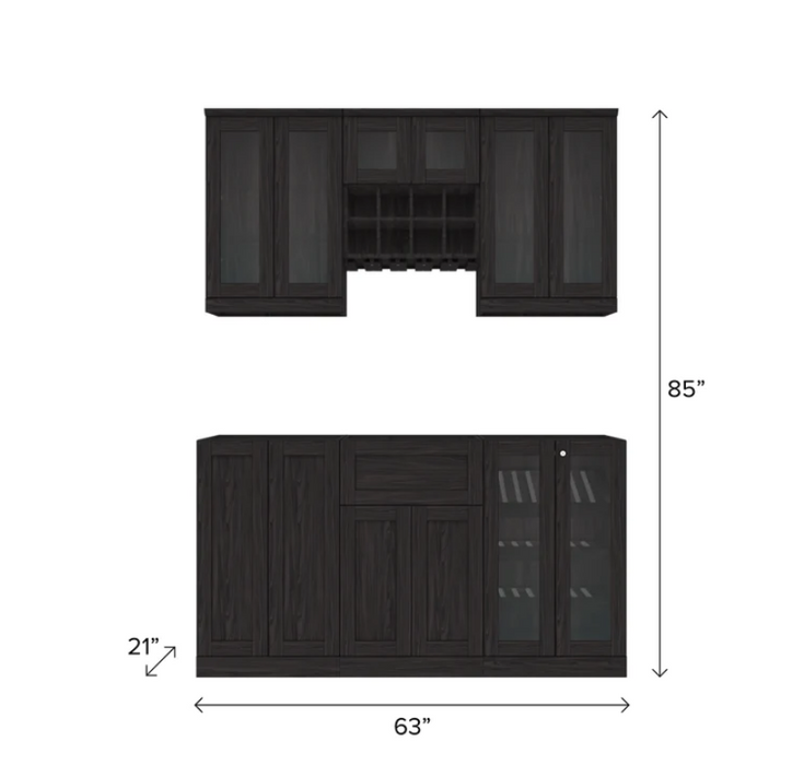 NewAge Home Bar 6 Piece Cabinet Set 21 in. 63740