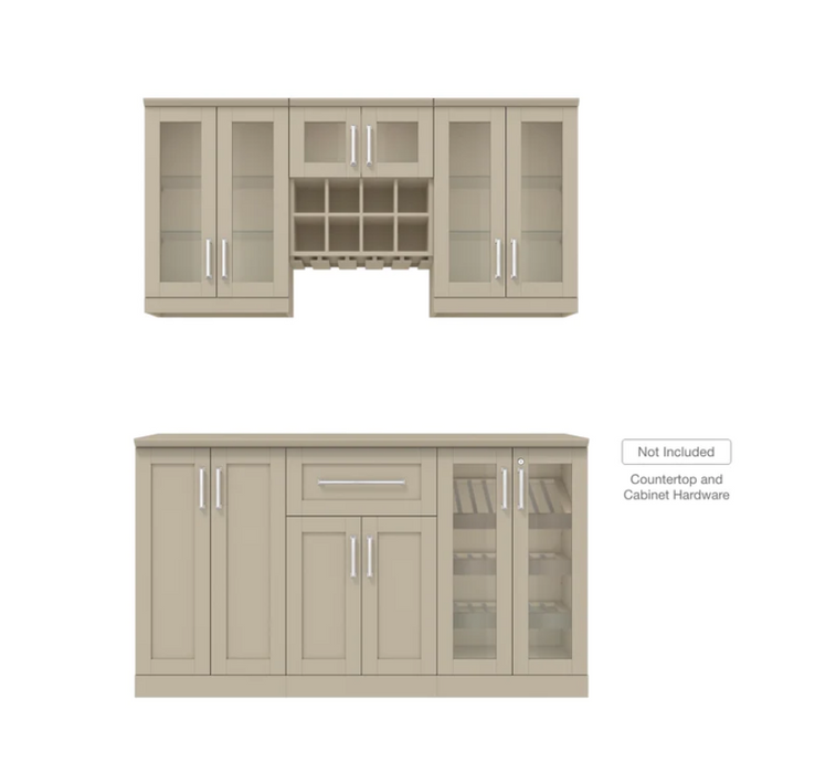 NewAge Home Bar 6 Piece Cabinet Set 21 in. 63740
