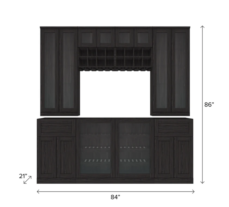 NewAge Home Bar 7 Piece Cabinet Set 21 in. 64859
