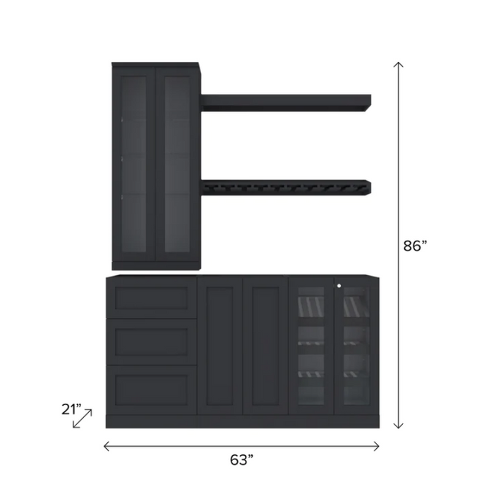 NewAge Home Bar 6 Piece Cabinet Set 21 in. 62986