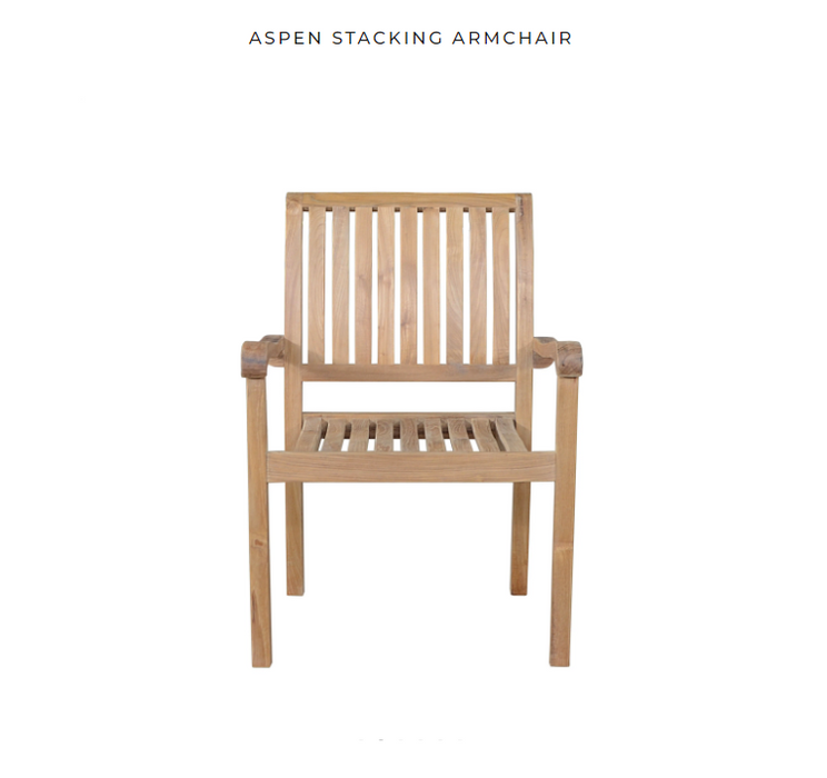 Anderson Teak ASPEN STACKING ARMCHAIR -  CHS-055