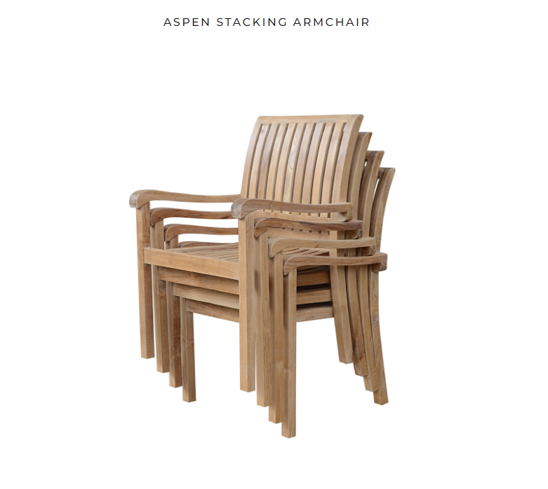 Anderson Teak ASPEN STACKING ARMCHAIR -  CHS-055