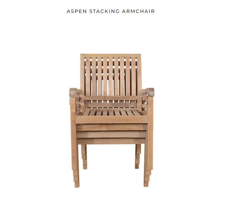 Anderson Teak ASPEN STACKING ARMCHAIR -  CHS-055