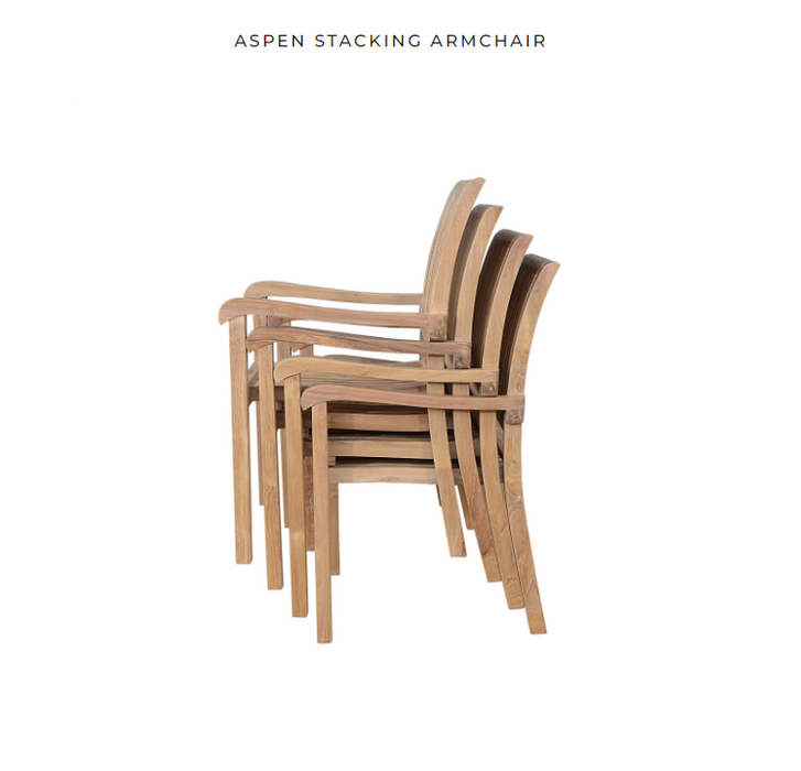 Anderson Teak ASPEN STACKING ARMCHAIR -  CHS-055