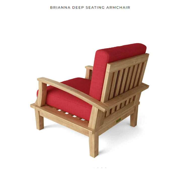 Anderson Teak BRIANNA DEEP SEATING + Cushion  -  DS-101