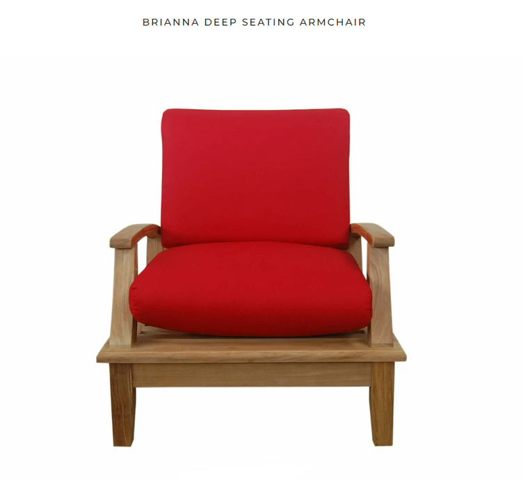 Anderson Teak BRIANNA DEEP SEATING + Cushion  -  DS-101