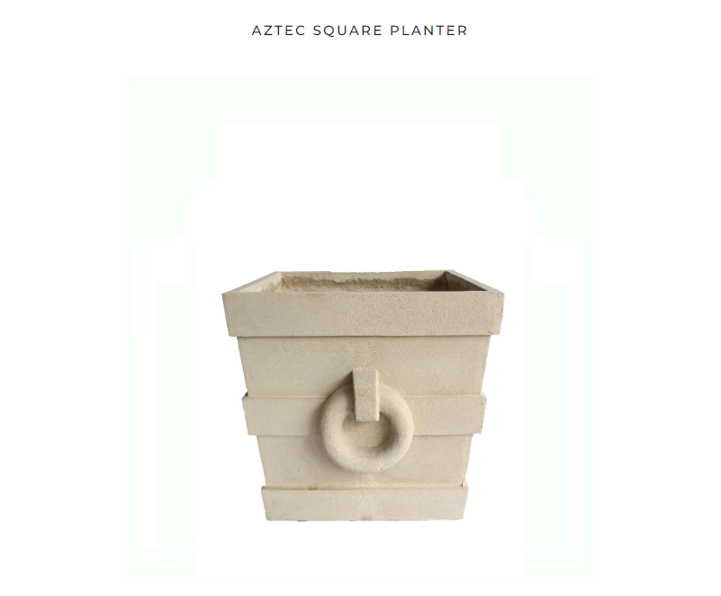 Anderson Teak AZTEC SQUARE PLANTER  -  PL-S2424