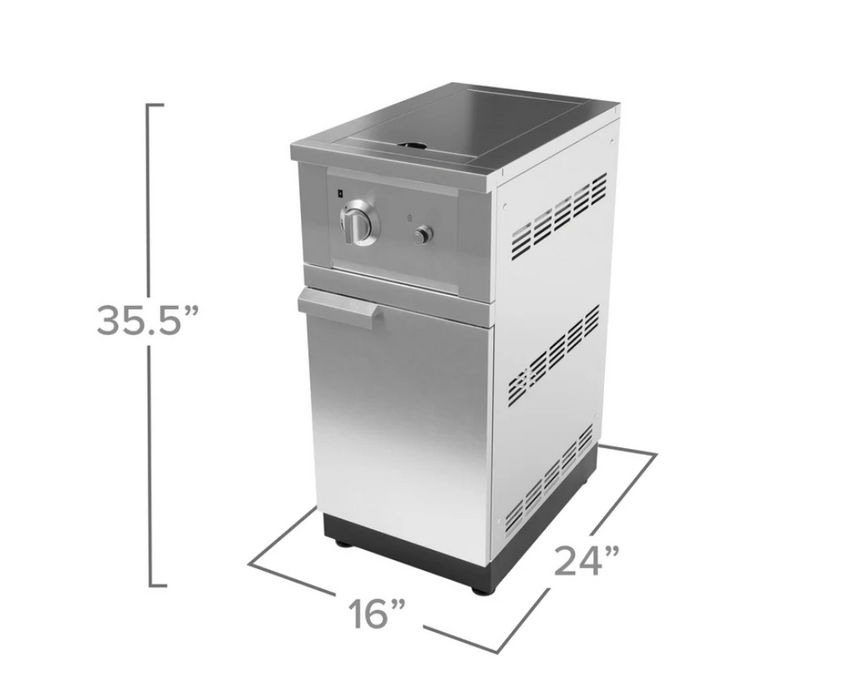 NewAge Outdoor BBQ Kitchen Appliance Stainless Steel Gas Single Side Burner with Cabinet 66291