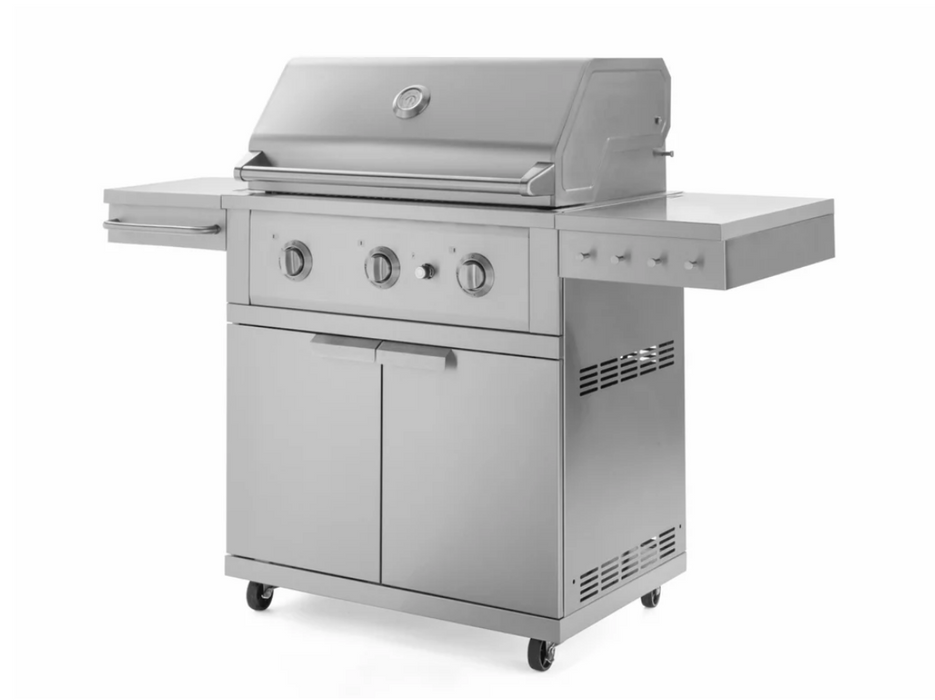 Outdoor BBQ Kitchen Stainless Steel Freestanding Grill Cart with Stainless Steel Gas Grill - Performance 67107