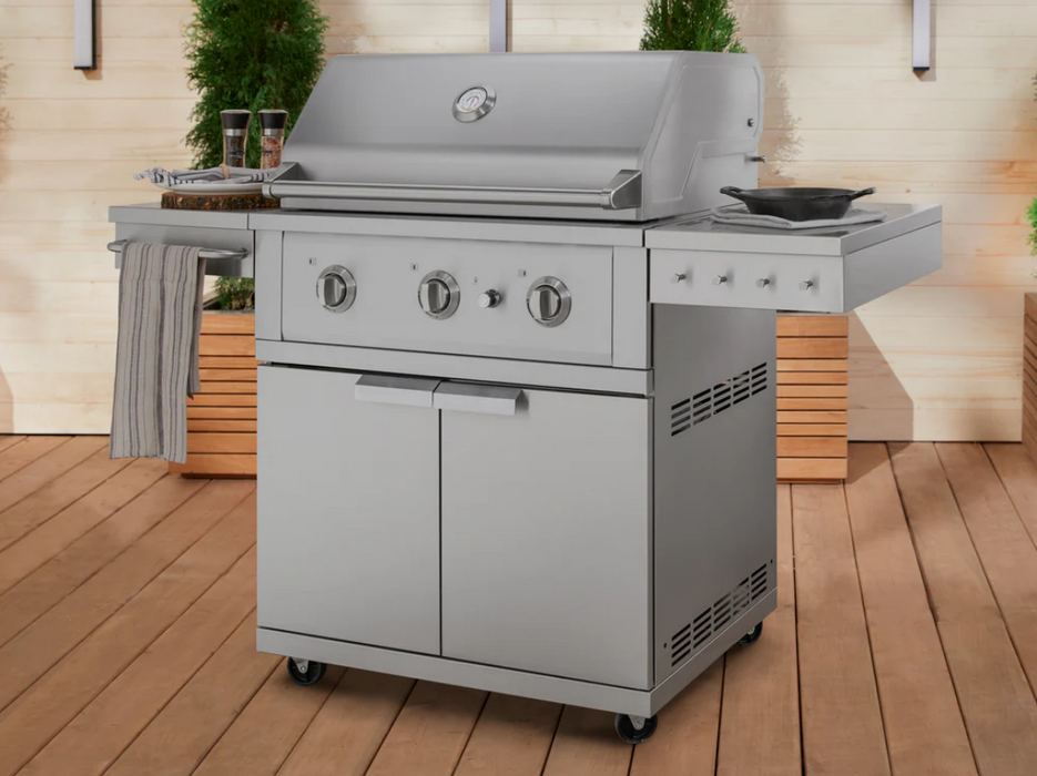 Outdoor BBQ Kitchen Stainless Steel Freestanding Grill Cart with Stainless Steel Gas Grill - Performance 67107