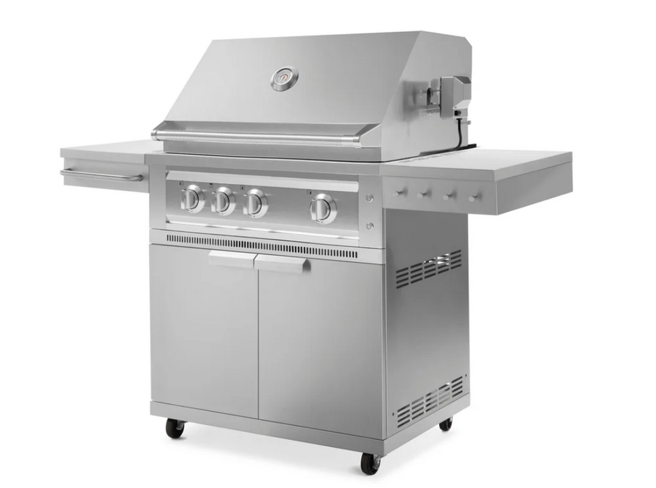 Outdoor BBQ Kitchen Stainless Steel Freestanding Grill Cart with Platinum Gas Grill 67101