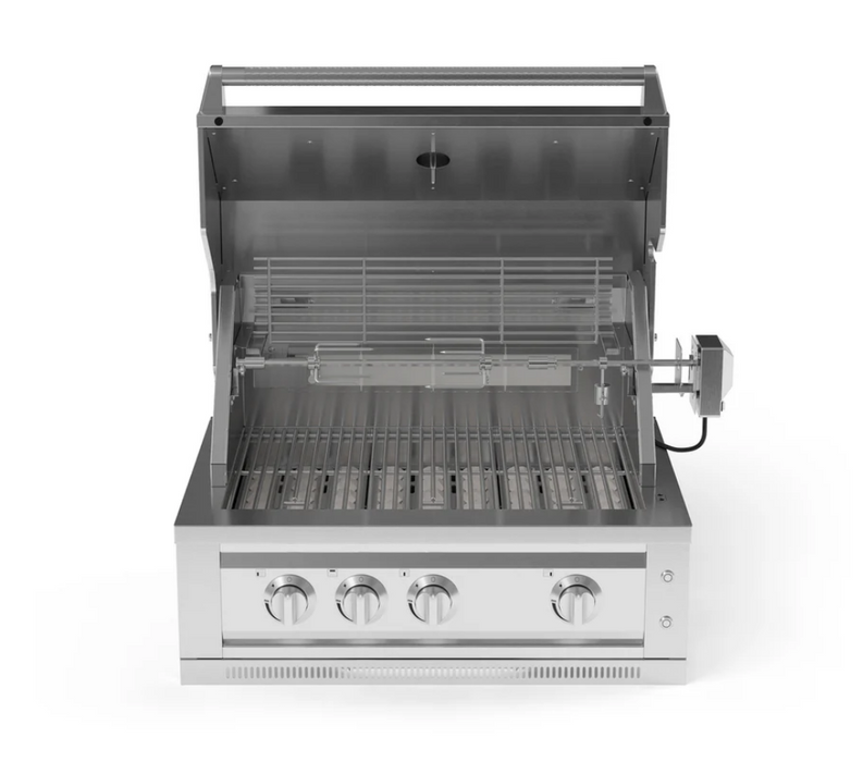 Outdoor BBQ Kitchen Stainless Steel Freestanding Grill Cart with Platinum Gas Grill, Dual Side Burner 67113