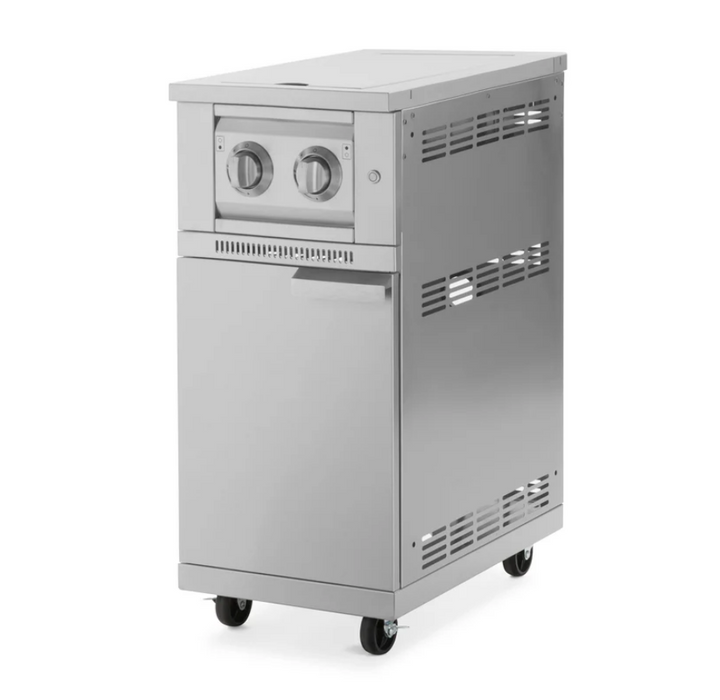 Outdoor BBQ Kitchen Stainless Steel Freestanding Grill Cart with Platinum Gas Grill, Dual Side Burner 67113