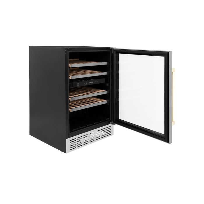 ZLINE 24" Monument Autograph Edition Dual Zone 44-Bottle Wine Cooler in Stainless Steel (RWVZ-UD-24)
