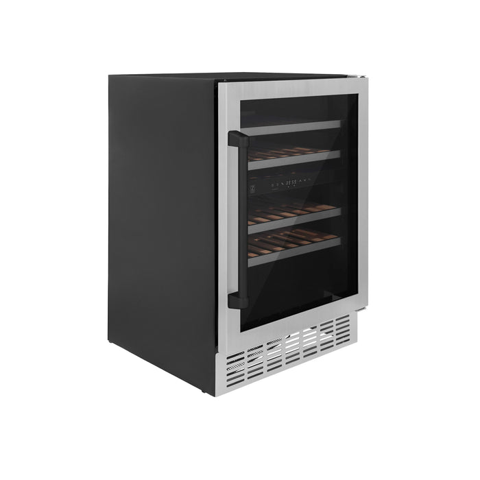 ZLINE 24" Monument Autograph Edition Dual Zone 44-Bottle Wine Cooler in Stainless Steel (RWVZ-UD-24)