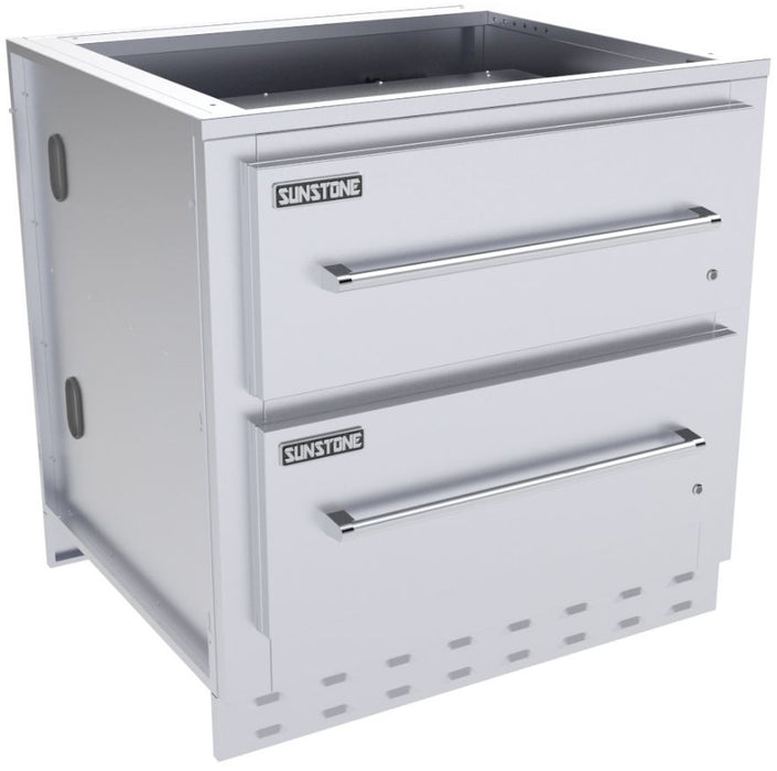 Sunstone Metal Products 34" Sunstone Double Warming Drawer Cabinet SAC34DWC