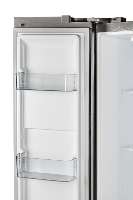 Forno Products Salerno -33" Side by side built-in refrigerator 15.6cuft SS Color, white inside with  handle FFRBI1805-33SB