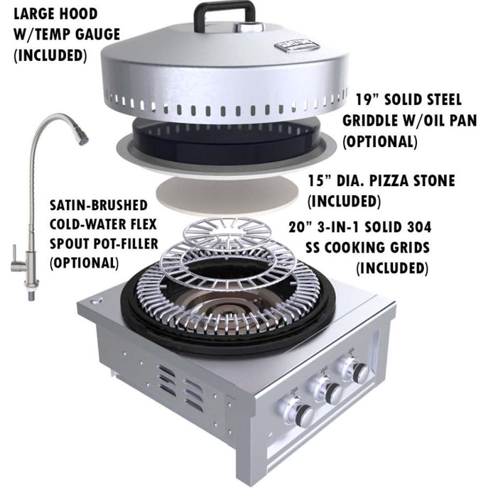 Sunstone Metal Products Hybrid Grills - 24" Power Cirque™ Burner