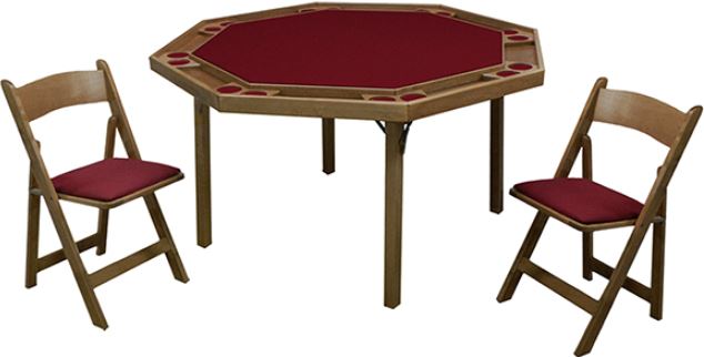 Kestell Furniture #91 Contemporary Folding Poker Table Maple - Fabric