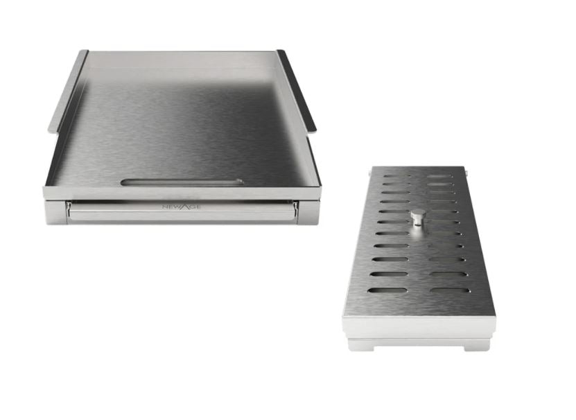 NewAge OUTDOOR KITCHEN Grill 2-Piece Bundle (Griddle plate, Smoker Box)