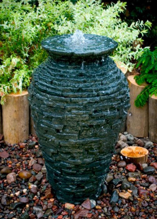 Aquascape Small Stacked Slate Urn Fountain Kit - Skyland Pro