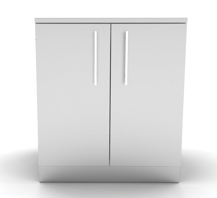 30" Full Height Double Door Base Cabinet w/Two Shelves & Door Pockets - Item No. SBC30FDD