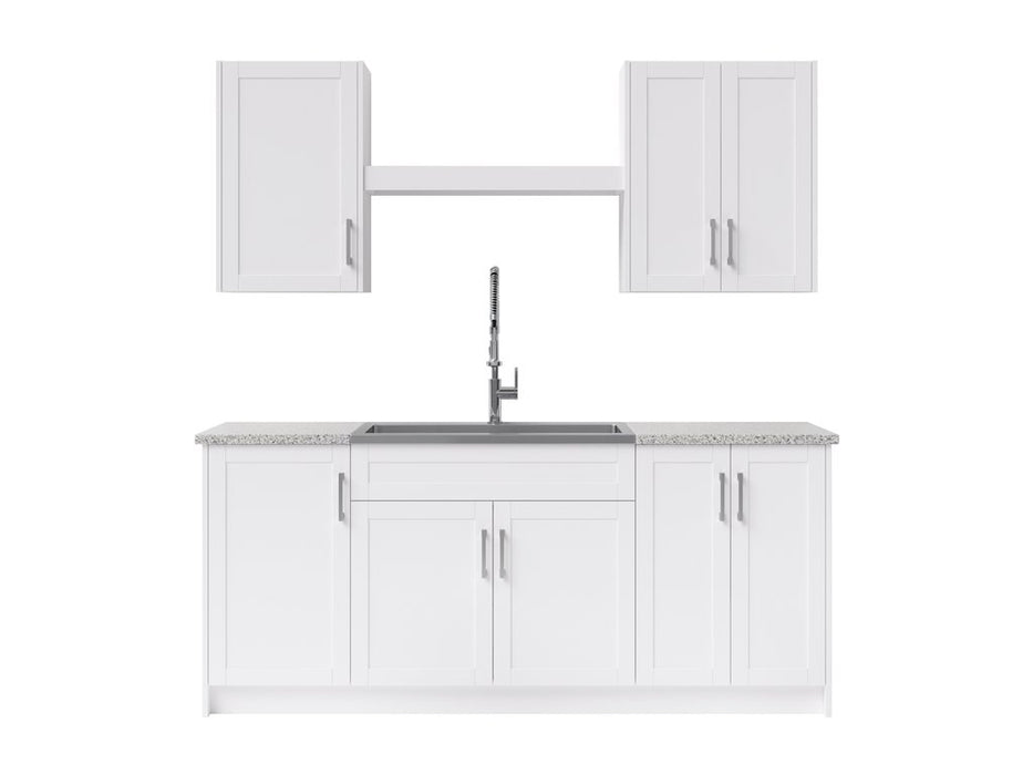 NewAge Products HOME LAUNDRY Room 10 Piece Cabinet Set with Shelf and Sink
