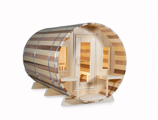 Dundalk Canadian Timber Tranquility Hybrid Cedar Outdoor Barrel Sauna - Skyland Pro