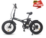 Ecotric 20" 48V 500W Fat Tire Folding Electric Bike-Matte Black - Skyland Pro