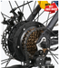 Ecotric 20" 36V 500W Fat Tire Folding Electric Bike-Matte Black and Blue - Skyland Pro