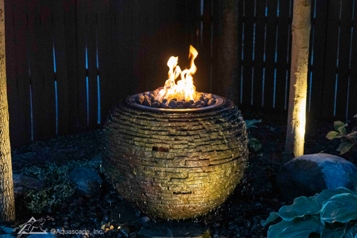 Aquascape Fire and Water Stacked Slate Sphere – Medium - Skyland Pro