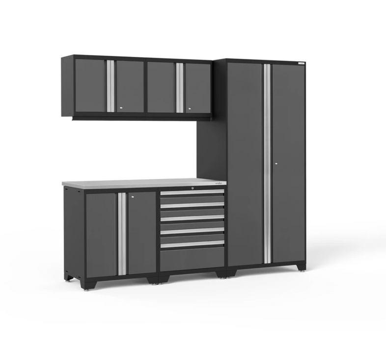 NewAge Products PRO 3.0 Series Grey 6 Piece Cabinet Set 52158