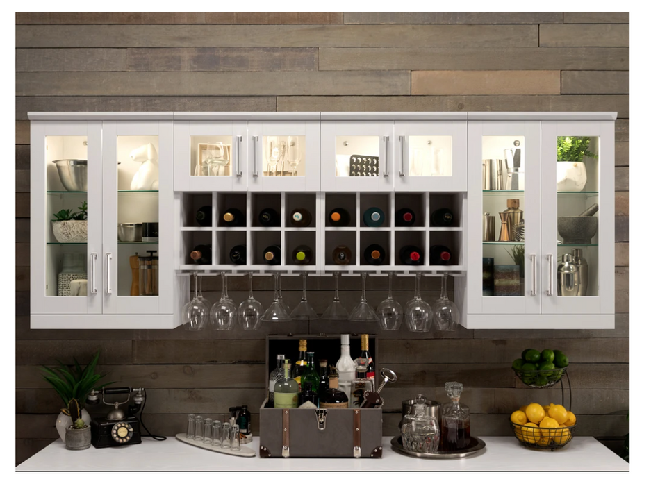 NewAge Products 21" Home Bar 8 Piece Cabinet Set 62531