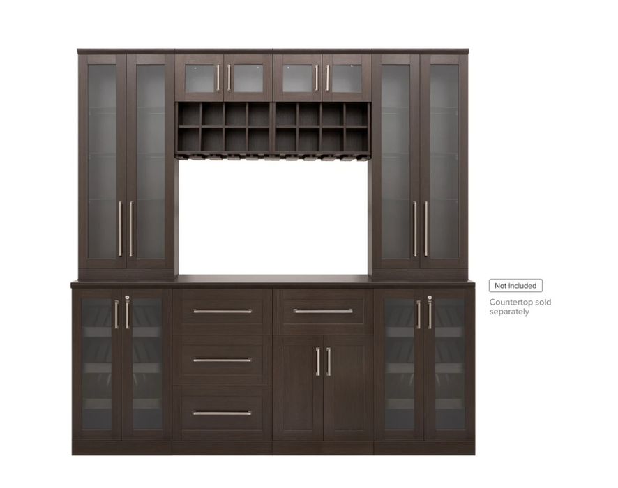 NewAge Products 21" Home Bar 8 Piece Cabinet Set 62521